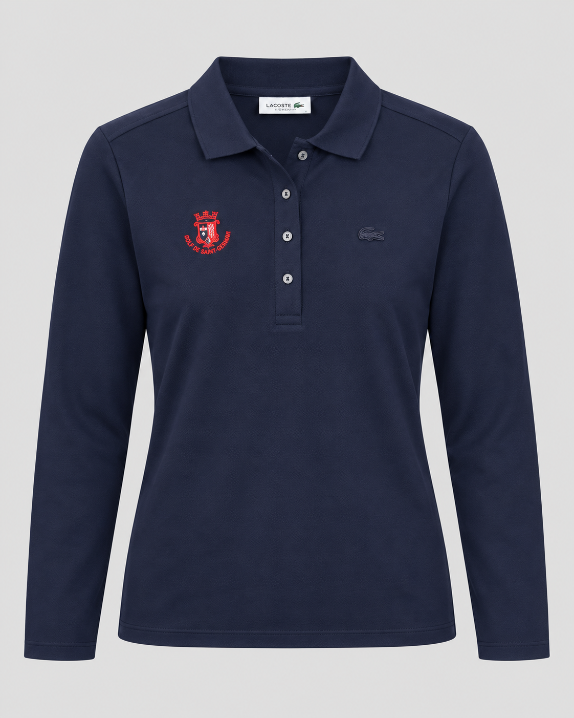 Polo manches Longues Lacoste « Golf de Saint-Germain » Ladie