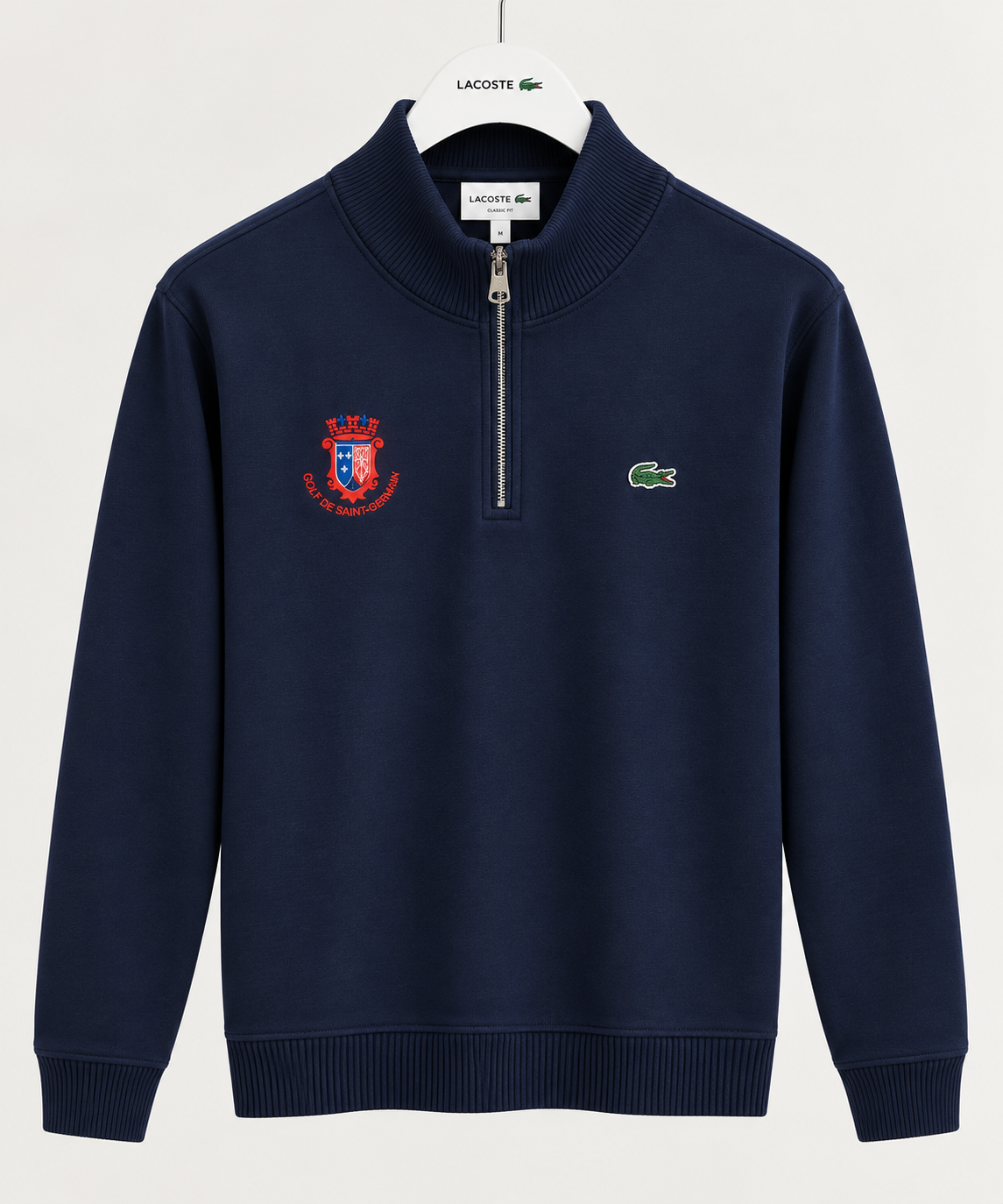 Pull quart de zip coupe-vent « Golf de Saint-Germain » Lacoste Homme (Copie)