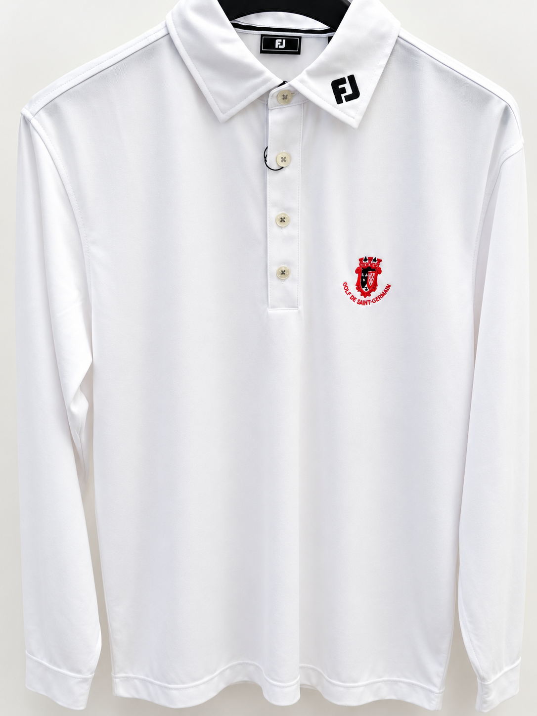 Polo FootJoy pique manches longues « Golf de Saint-Germain » Homme