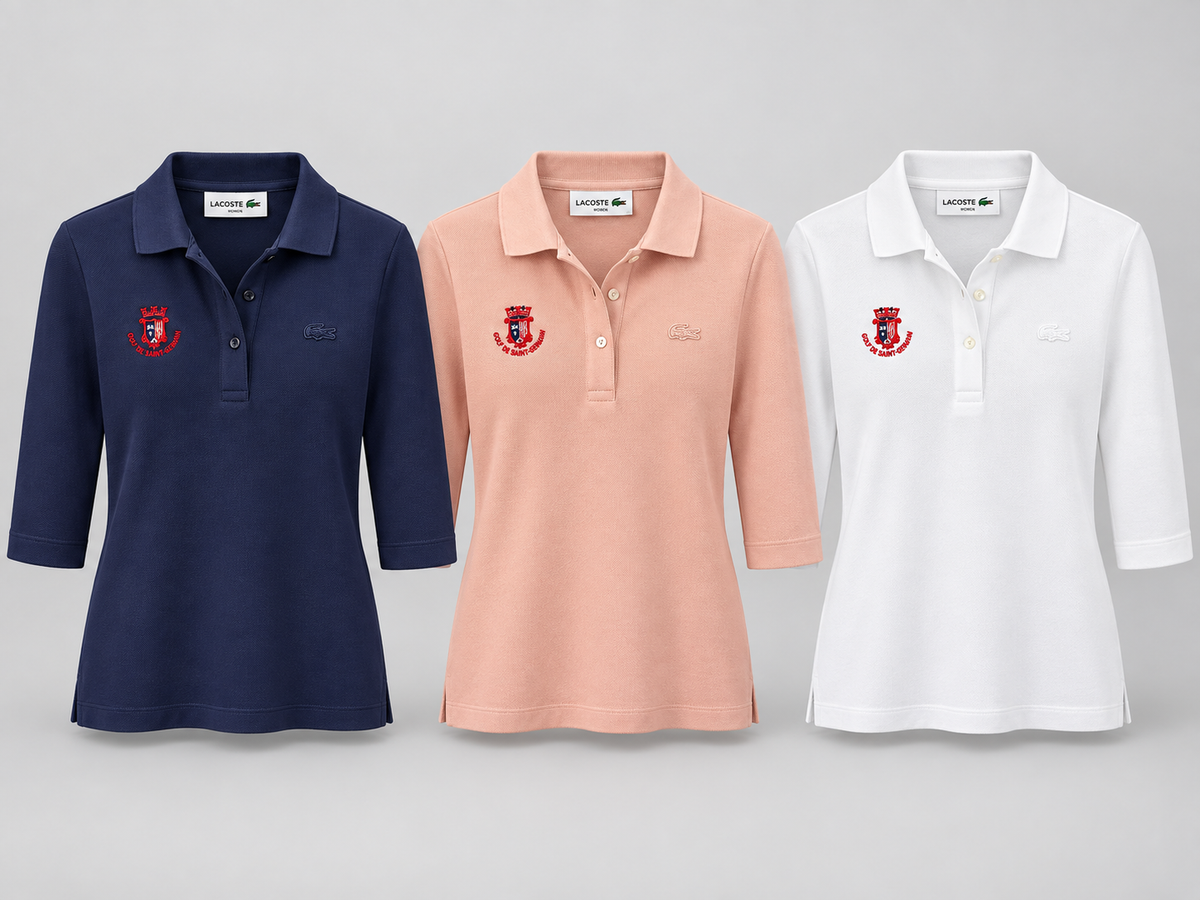 Polo Lacoste Manches 3/4 « Golf de Saint-Germain » Ladie