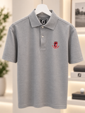 Polo FootJoy pique solid gris « Golf de Saint-Germain » Homme